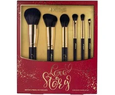 KILLYS_SET „Meilės istorijos“ veido ir akių makiažo šepetėlių rinkinys, 6 vnt.
