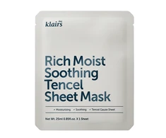 Klairs Rich Moist Shoothing Sheet Mask drėkinamoji lakštinė veido kaukė, 25 ml