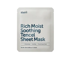 Klairs Rich Moist Shoothing Sheet Mask drėkinamoji lakštinė veido kaukė, 25 ml