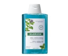 Klorane Aqua Mint Detox Šampūnas mėtų detoksikuojantis šampūnas 200ml