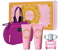 Kvepalų rinkinys moterims Versace Bright Crystal (EDT, 90 ml + kūno losjonas, 100 ml + dušo želė, 100 ml + kosmetinė)