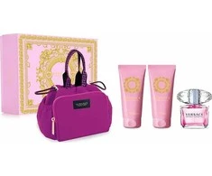 Kvepalų rinkinys moterims Versace Bright Crystal (EDT, 90 ml + kūno losjonas, 100 ml + dušo želė, 100 ml + kosmetinė)