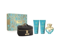 Kvepalų rinkinys moterims  Versace Dylan Torquoise (EDT, 100 ml + kūno losjonas, 100 ml + dušo želė, 100 ml + kosmetinė)