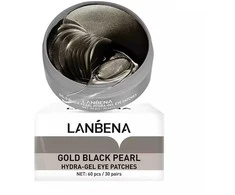 Lanbena Gold Juodas Pearl hydrożelowe płatki pod oczy su czarną perłą 60szt
