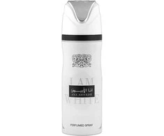 Lattafa Ana Abiyedh I Am Baltas Perfumed Purškiklis parfumuotas dezodorantas, 200 ml