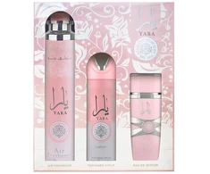 Lattafa Yara EDP rinkinys moterims (EDP 100 ml + Dezodorantas 200 ml + Air Freshener 300 ml)