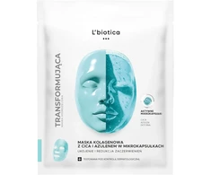 L'biotica Kolageno kaukė su CICA ir azulenu mikrokapsulėse. Ramina ir mažina paraudimą. 1 vnt.