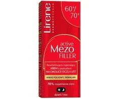 Lirene „Active Mezo Filler“ atgaivinantis ir stangrinamasis kremas su peptidais akių ir lūpų sričiai 60/70+ 15 ml