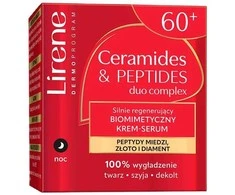 Lirene Intensyviai regeneruojantis biomimetinis naktinis kremas-serumas su keramidais ir peptidais 60+ 50 ml