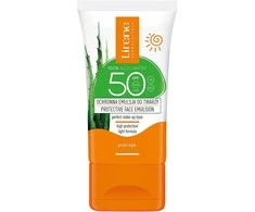 Lirene Protective Face Emulsion SPF 50 Apsauginė veido emulsija su alavijais, 50 ml