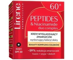 Lirene Peptidų ir niacinamido raukšles lyginantis dieninis kremas, suvienodinantis odos atspalvį 60+ 50 ml