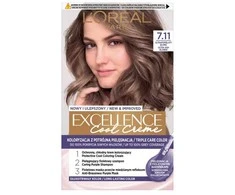 Loreal Excellence Cool Creme dažantis kremas 7.11 Ultra Ash Skirtas šviesiems plaukams 1 pak.