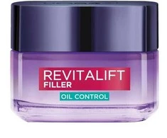 L'Oreal Paris Revitalift Filler Oil Control Day Gel-Kreminis drėkinamasis riebalų išsiskyrimą reguliuojantis gelis-kremas veidui, 50 ml