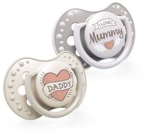 LOVI 22/866 Dinaminis silikoninis čiulptukas 0-3 m 2vnt I Love