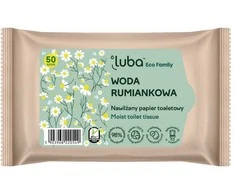 Luba Eco Family šlapias tualetinis popierius su ramunėlių vandeniu 50vnt.
