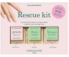 Manucurist Nagų priežiūros rinkinys „Rescue Kit“, 3 x 15 ml