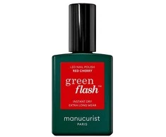 Manucurist Žalias Flash Nagų lakas lakier do paznokci Raudona Cherry 15ml