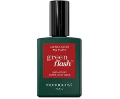 Manucurist Žalias Flash Nagų lakas lakier do paznokci Raudona Velvet 15ml