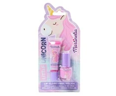 Aquarius MARTINELIA Little Unicorn rinkinys 1 lūpų blizgis, 1 nagų lakas (Violetinis)