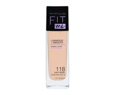 Maybelline Fit Me Luminous + Smooth Foundation 118 Light rusvai gelsvas, 30 ml