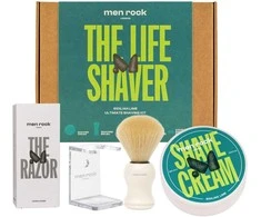 Men Rock Ultimate Shaving Gift Set Sicilian Lime Skutimosi rinkinys su dviašmeniu skustuvu, 1vnt
