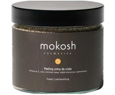 Mokosh Cosmetics Body Salt Srub Coffee &amp; Oranžinis kūno druskos šveitiklis Kava su apelsinu 300g