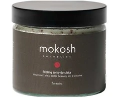 Mokosh Cosmetics kūno šveitiklis su druska, spanguolių druska, kūno šveitiklis spanguolių 300g