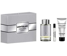 Mont Blanc rinkinys MONT BLANC Explorer Platinium EDP purškiklis 100ml + MINIATURA EDP 7,5ml + DUŠO ŽELĖ 100ml