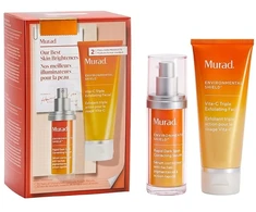 Murad Our Best Skin Brighteners komplektas serum redukujące przebarwienia 30ml + peeling do twarzy 80ml