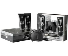 Cristiano Ronaldo New Brand „Extasia Juodas“ rinkinys: tualetinis vanduo (100 ml) + balzamas po skutimosi (130 ml) + dušo želė (130 ml) + tualetinis vanduo (15 ml)