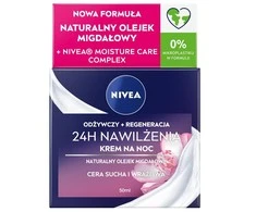 Nivea 24H Hydration+Regeneration maitinamasis naktinis kremas sausai ir jautriai odai 50ml