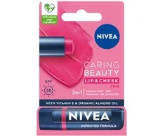 Nivea Caring Beauty Lip &amp; Cheek Rožinė, 4,8g