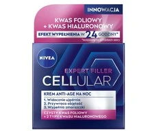 Nivea Hialuronas Ląstelių piltuvas + antiraukšlės fiksacijos kremas naktį 50ml