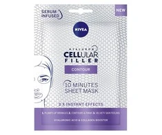Nivea Hyaluron Cellular Filler 10 Minutes Sheet Mask Face Mask moterims, 1 vnt.