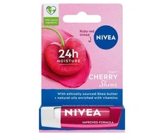 Nivea 24H Moisture lūpų dažai „Vyšnių spindesys“, 4,8 g