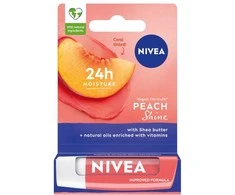 Nivea 24H Moisture Lip Peach Shine, 4,8 g