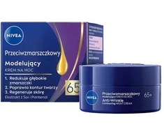 Nivea Naktinis kremas nuo raukšlių, modeliuojantis, 65+, 50 ml
