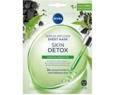 Nivea Skin Detox Serum Infused Sheet Mask veido kaukė