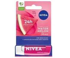 Nivea 24H Moisture lūpų balzamas su arbūziniu blizgesiu, 4,8 g