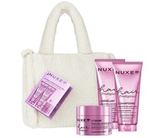 NUXE_SET Hair Prodigieux szampon wygładzający 200ml +odżywka wygładzająca ułatwiająca rozczesywanie 200ml + 3-minutowa maska do włosów 200ml + kosmetyczka