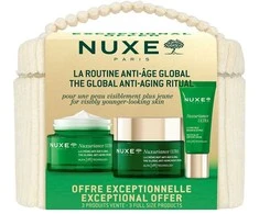 Nuxe „Nuxuriance Ultra“ rinkinys: dieninis kremas nuo senėjimo 50 ml + naktinis kremas nuo senėjimo 50 ml + paakių ir lūpų kremas 15 ml