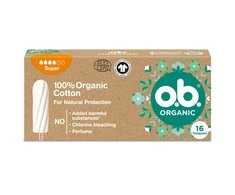 O.B.Organic Tampony Super - 100% Cotton 1op.16szt