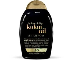 Ogx Kukui aliejaus šampūnas nuo plaukų slinkimo 385ml