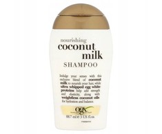 OGX maitininantis + Coconut Milk Šampūnas drėkinamasis šampūnas su kokosų pienu 88,7 ml