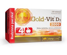 Olimp Gold-Vit D3 2000 maisto papildas 120 tablečių