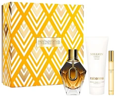 Set Versace Paco Rabanne Million Gold For Her komplektas kvepalai spray 90ml + balsam do ciała 100ml + kvepalai spray 10ml