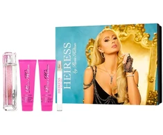 Paris Hilton Heiress rinkinys: kvapusis vanduo purškiklis 100 ml + kvapusis vanduo purškiklis 10 ml + kūno balzamas 90 ml + dušo želė 90 ml