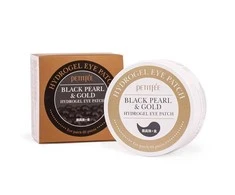 PETITFEE Black Pearl &amp; Gold Hidrogelinės paakių pagalvėlės, 60 vnt.