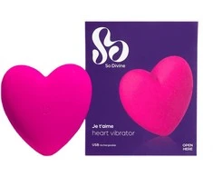 So Divine Je T'aime Heart prabangus širdies formos vibratorius Rožinė