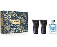 Versace Pour Homme rinkinys vyrams (EDT, 50 ml + dušo želė, 50 ml + balzamas po skutimosi, 50 ml)